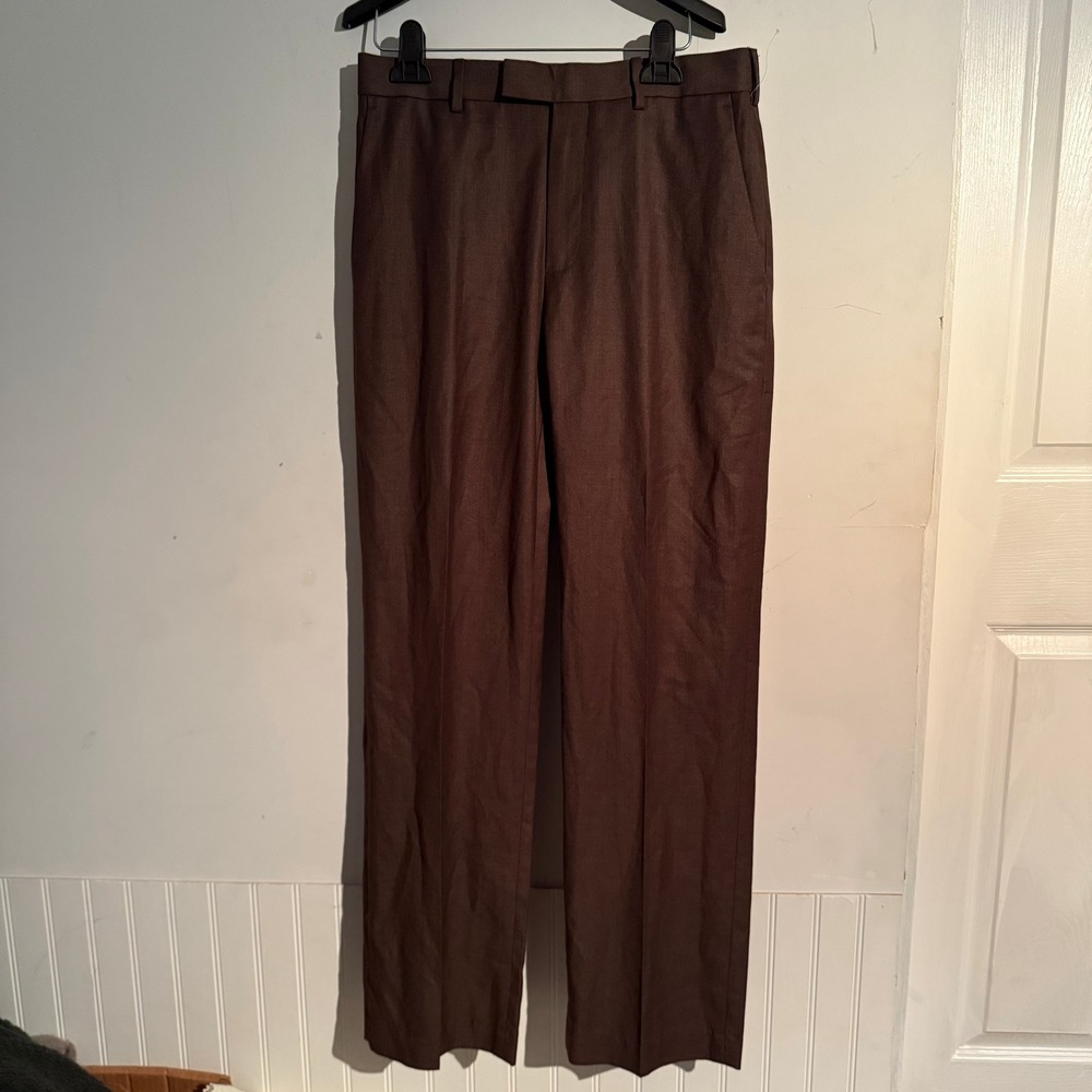 Perry Ellis Portfolio Brown Travel-Luxe 30x32 Flat Front NWT‎